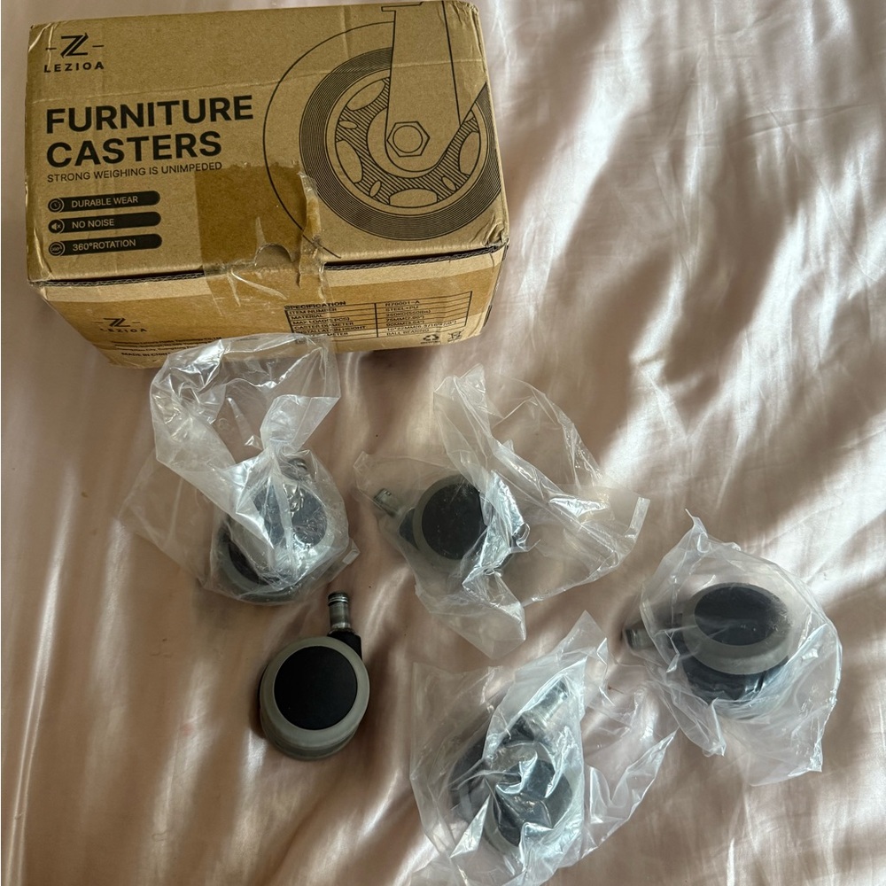 5-Pack IKEA Compatible Furniture/Chair Casters wheels – Durable, Quiet, 360°